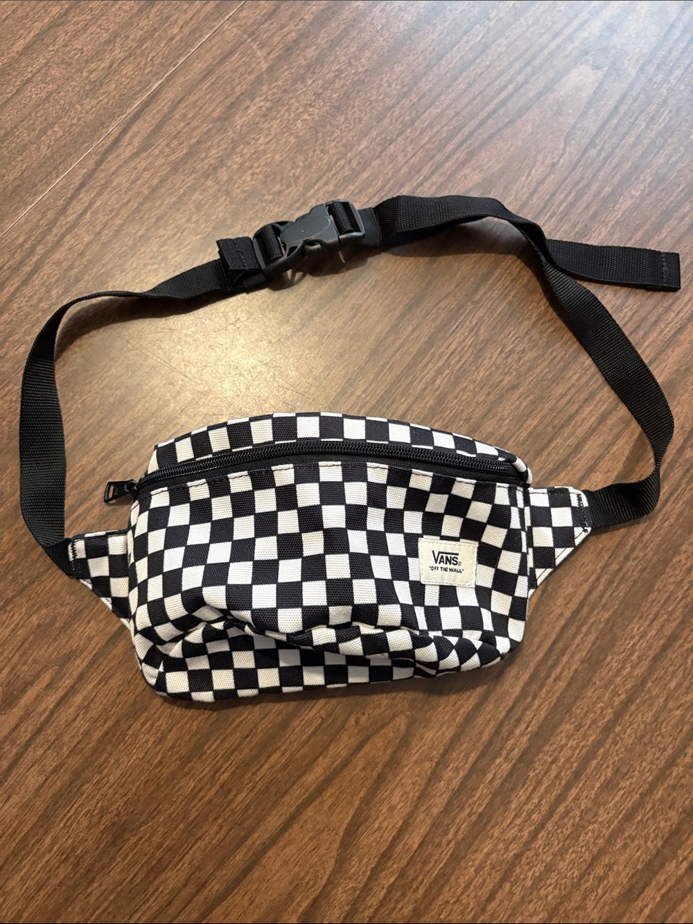 Vans Black and White Checkerboard Waist Fanny Pack Hip Bag